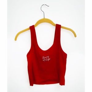Red “Cherry Lips” printed tank from Forever 21!